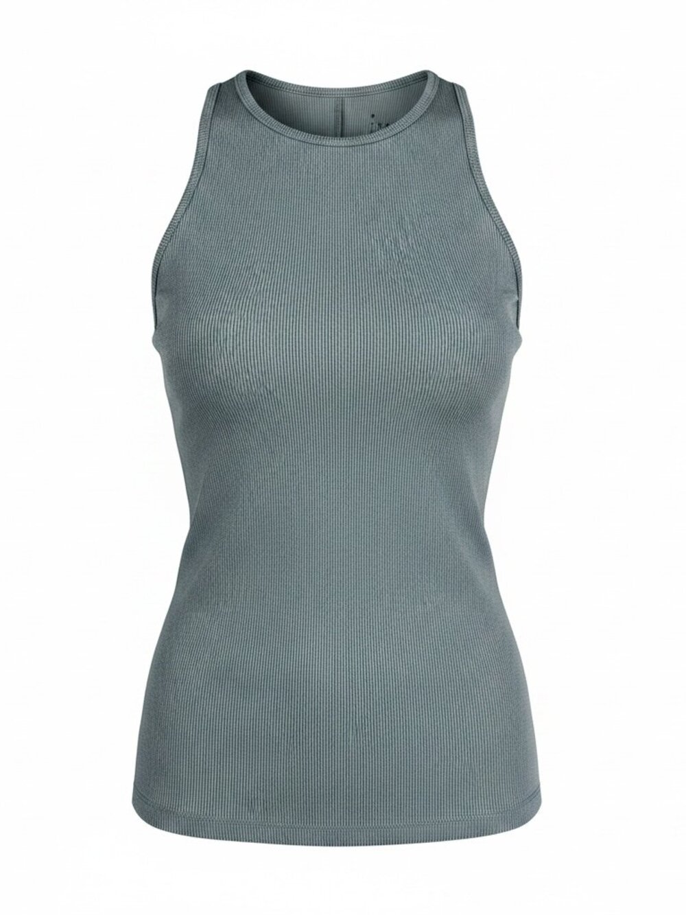 A New Day Ribbed High Neck Tank Top Sage Green Large
